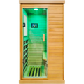 Natural Single Person Infrared Sauna Room Glass Door